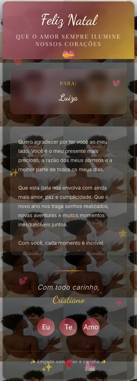 Modelo de Cartão: Casal 2